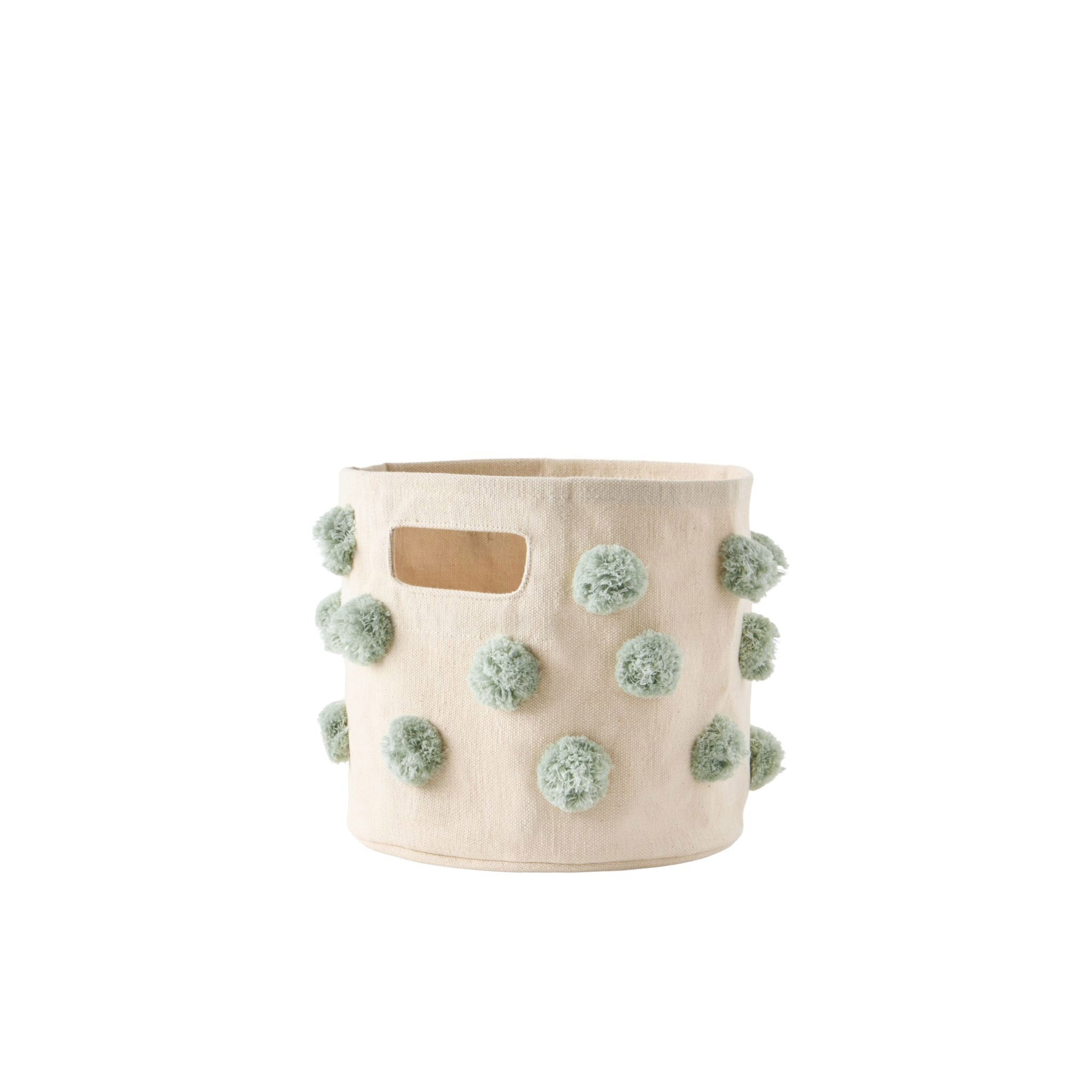 pom basket mini sea in blues pattern