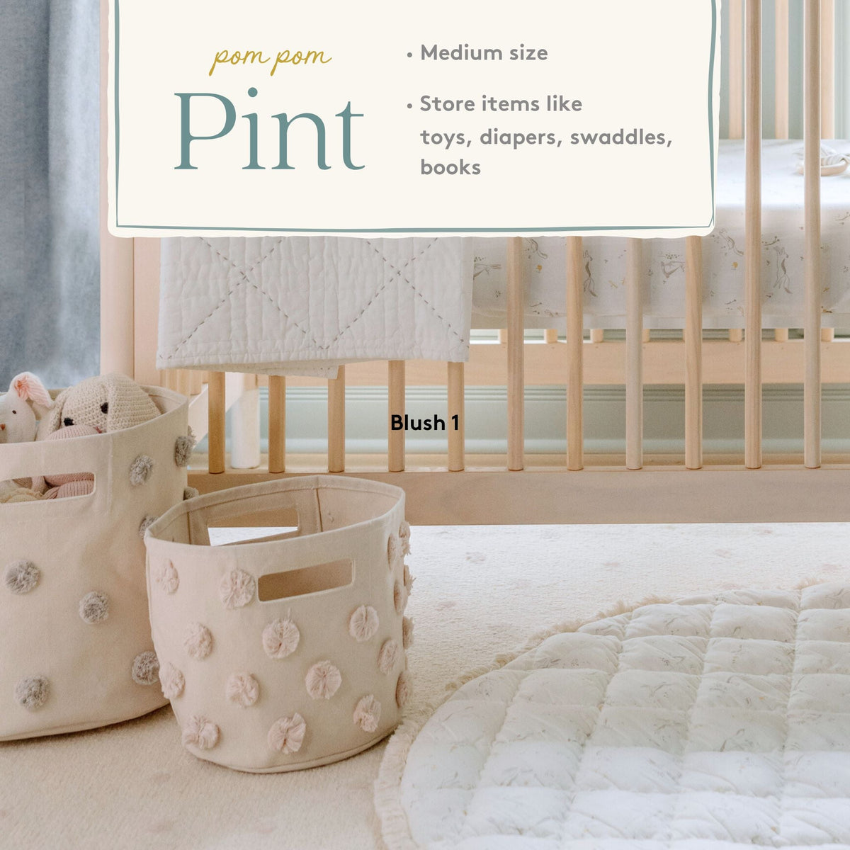 pom basket pint blush