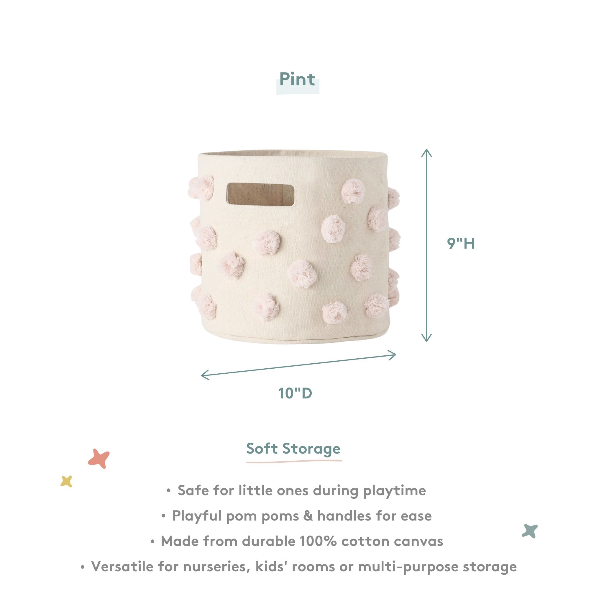 pom basket pint blush