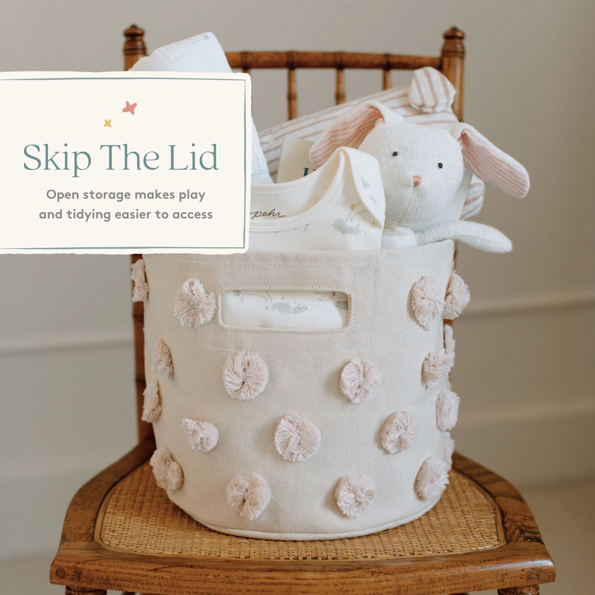 pom basket pint blush