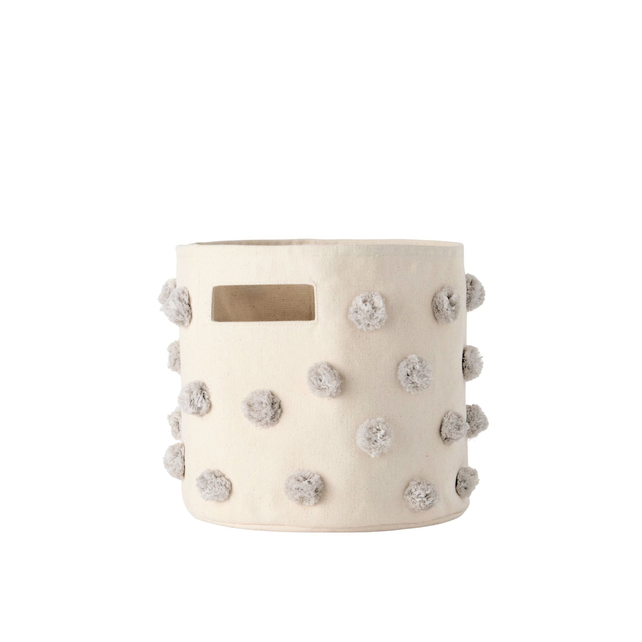 Pom Pom Basket - Pint - Grey
