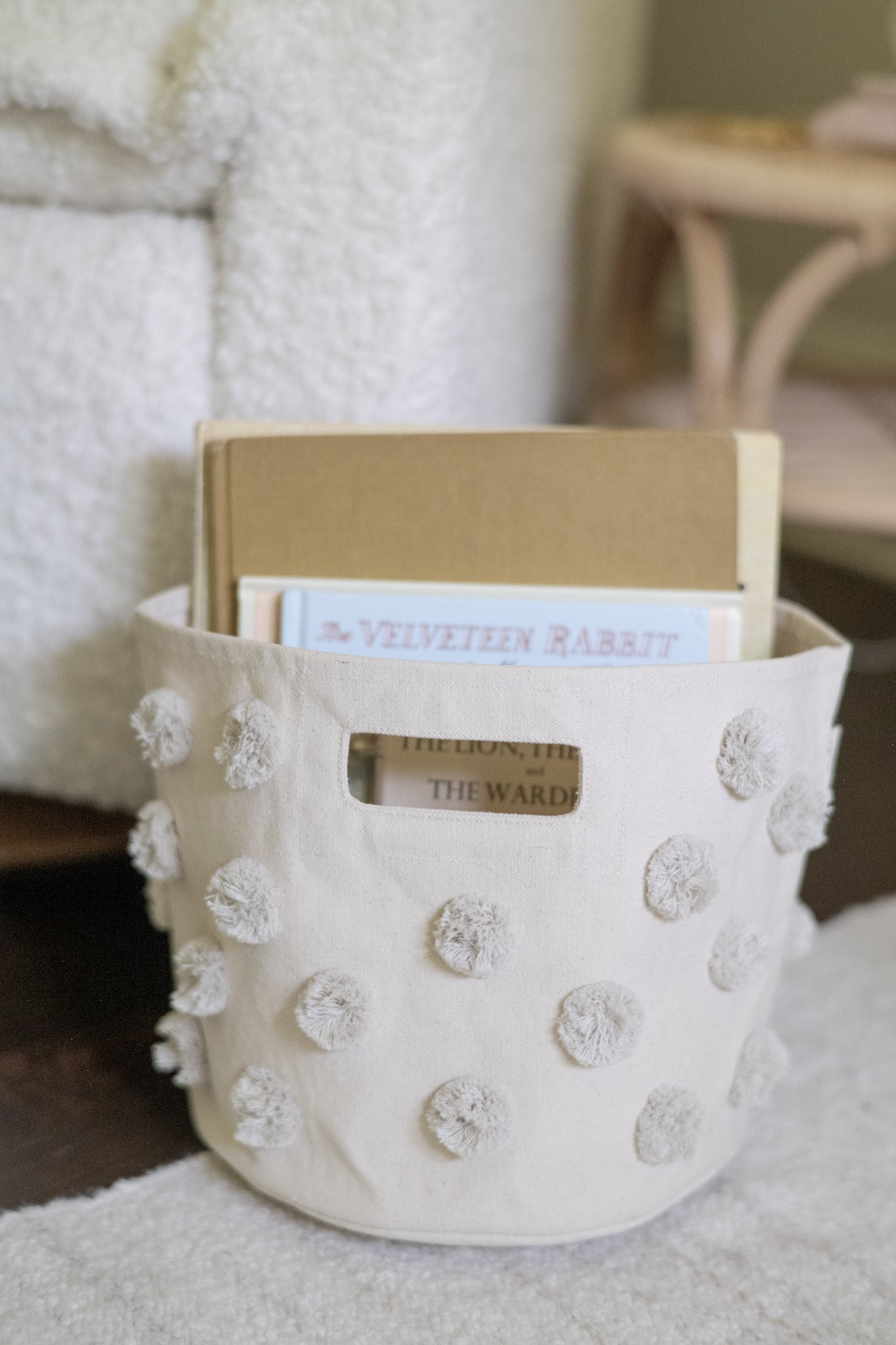 Pom Pom Basket - Pint - Grey