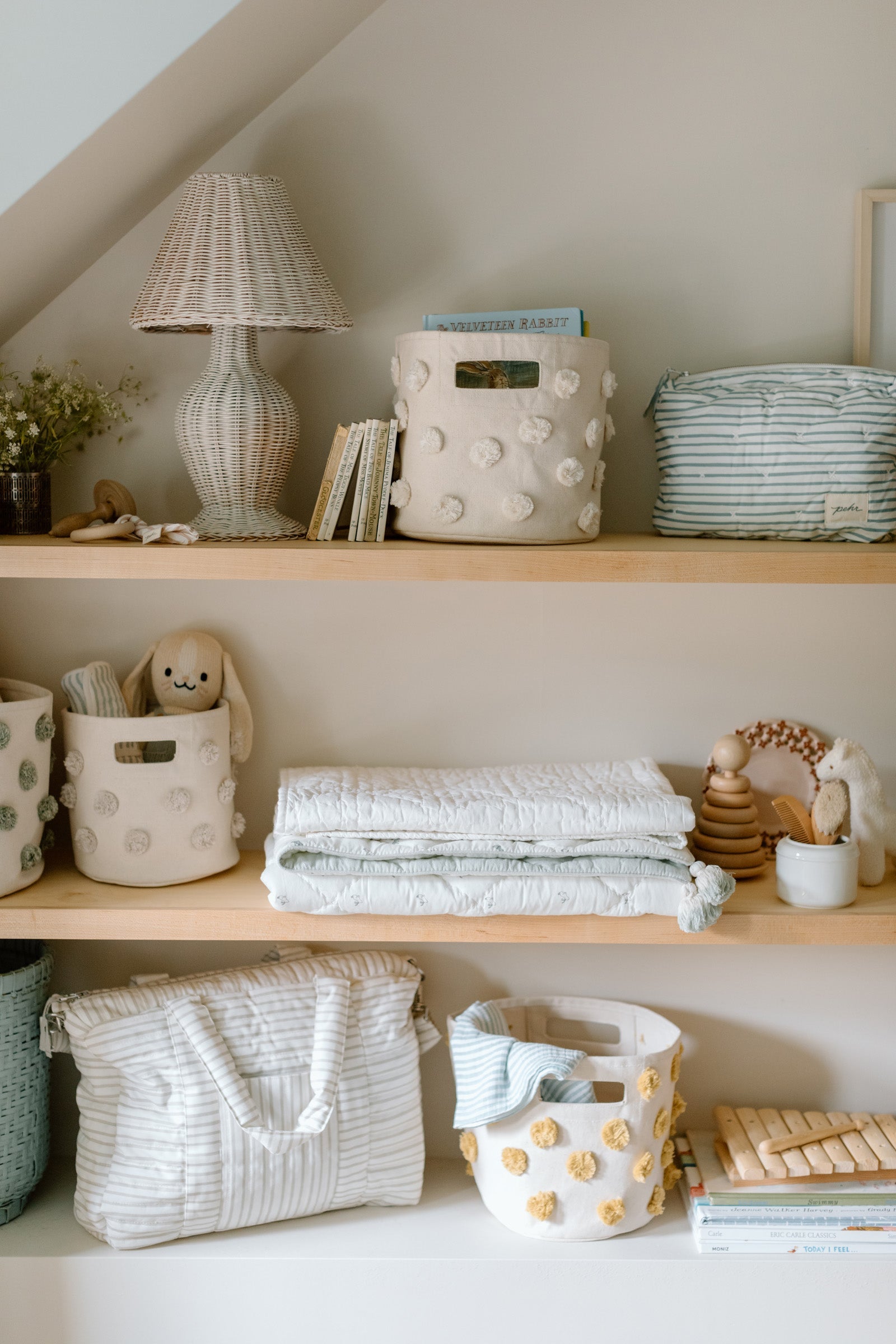 Pom Pom Basket - Pint - Natural