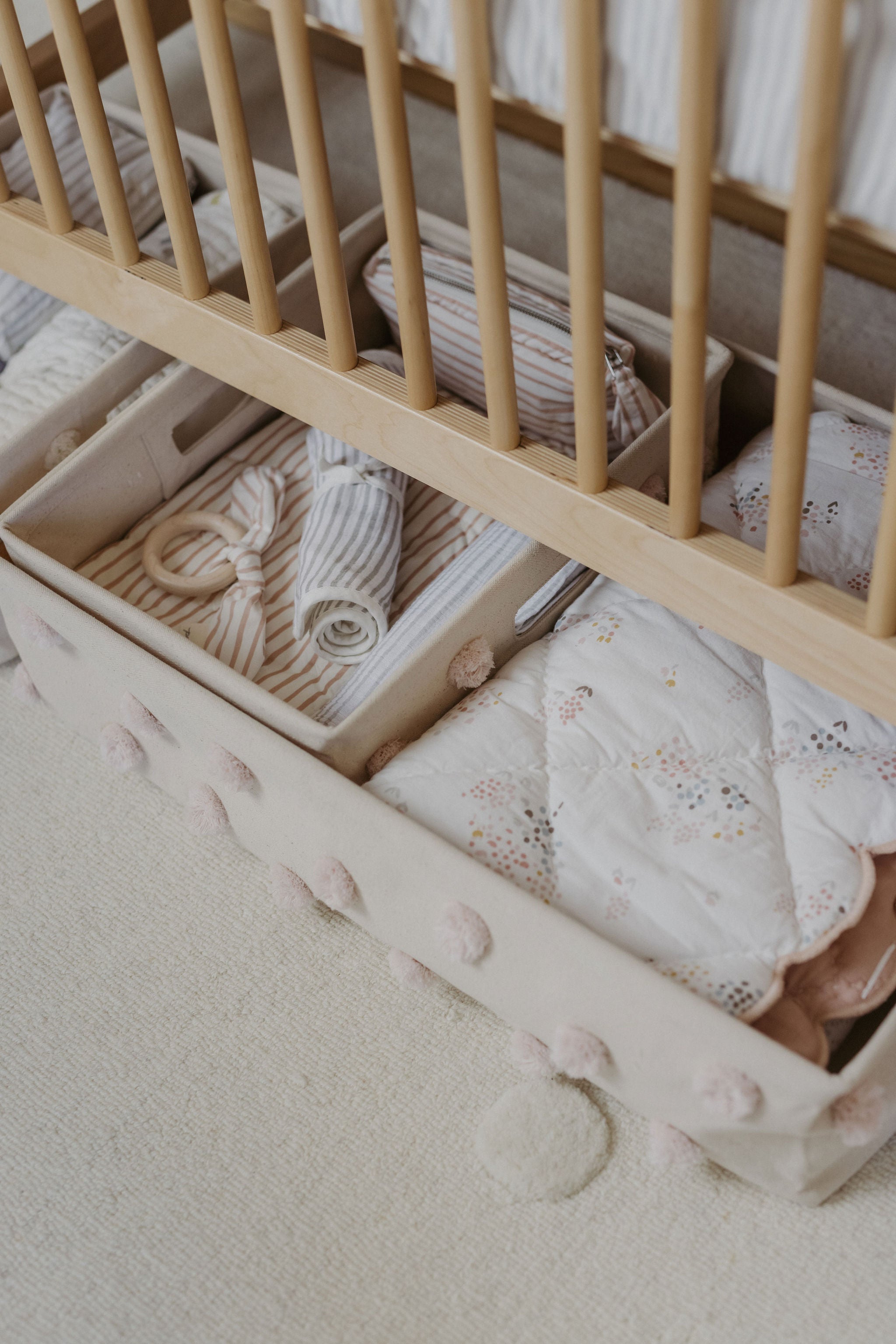 pom basket hideaway blush