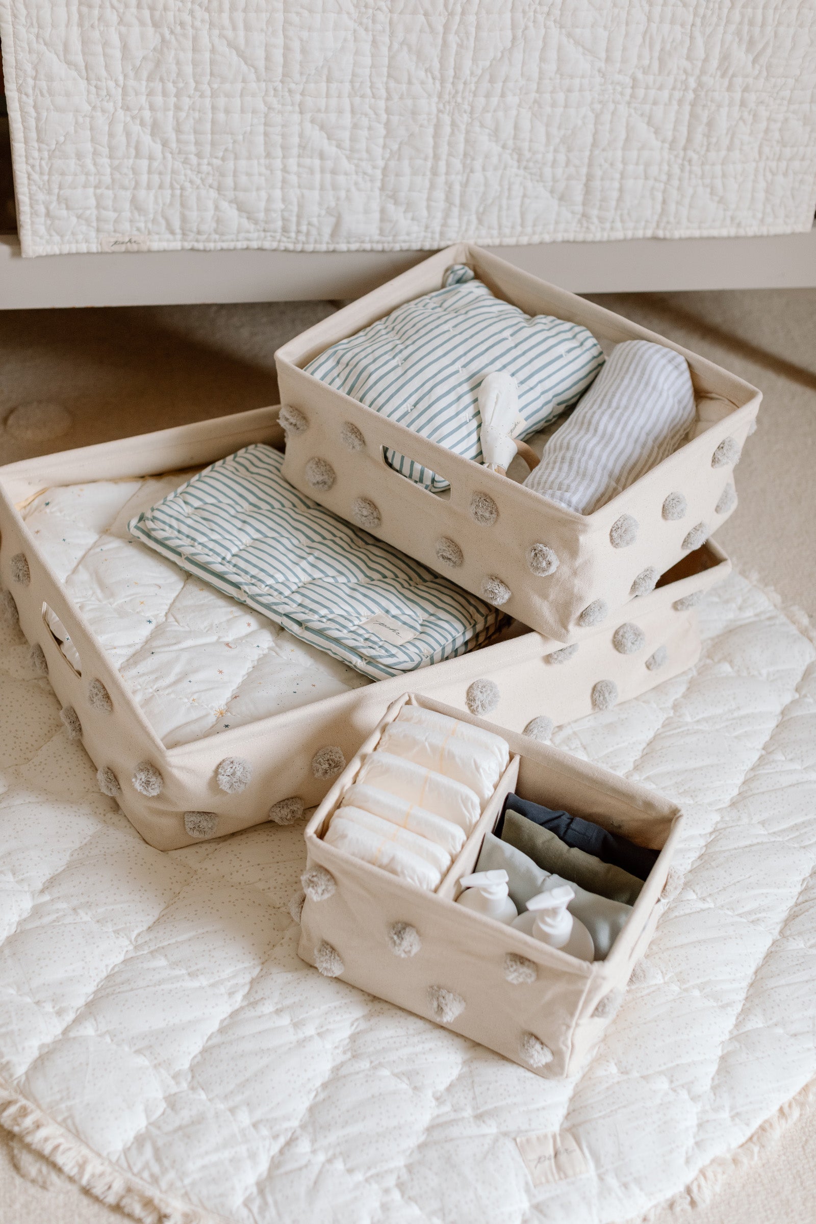 pom basket hideaway grey