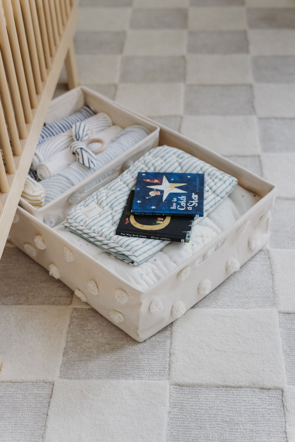 pom basket hideaway natural