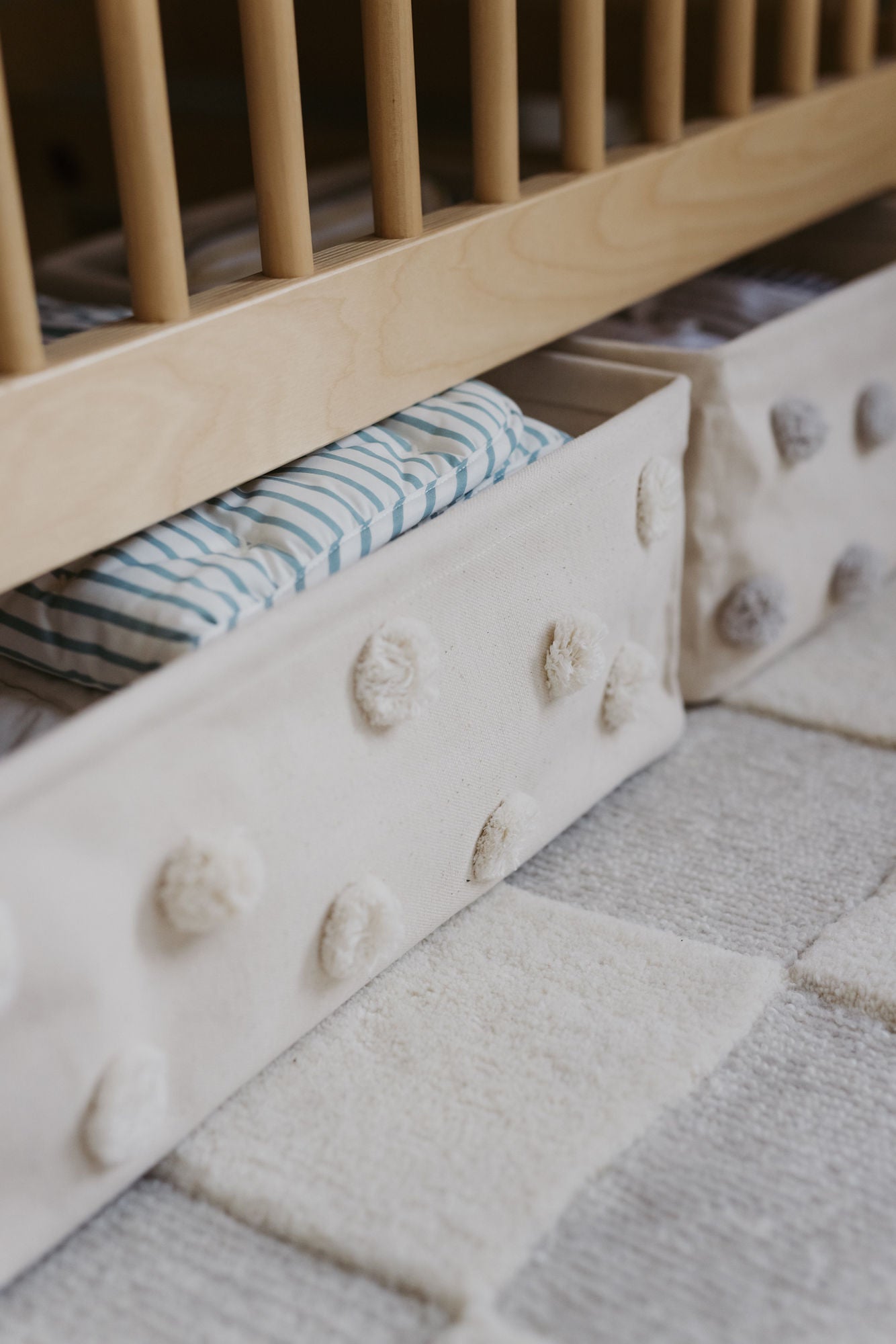 Pom Pom Basket-Hideaway - Natural