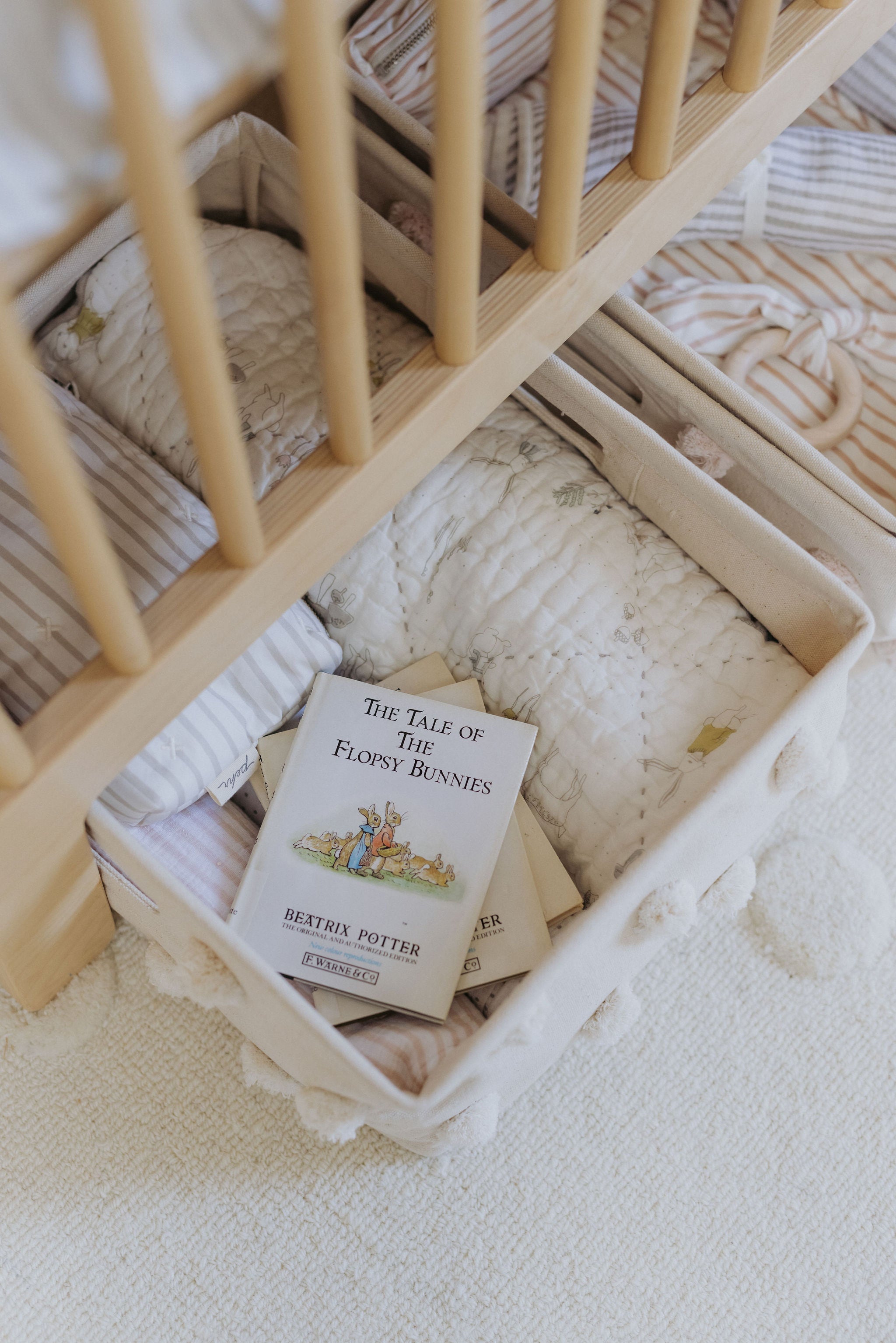 Pom Pom Basket-Hideaway - Natural