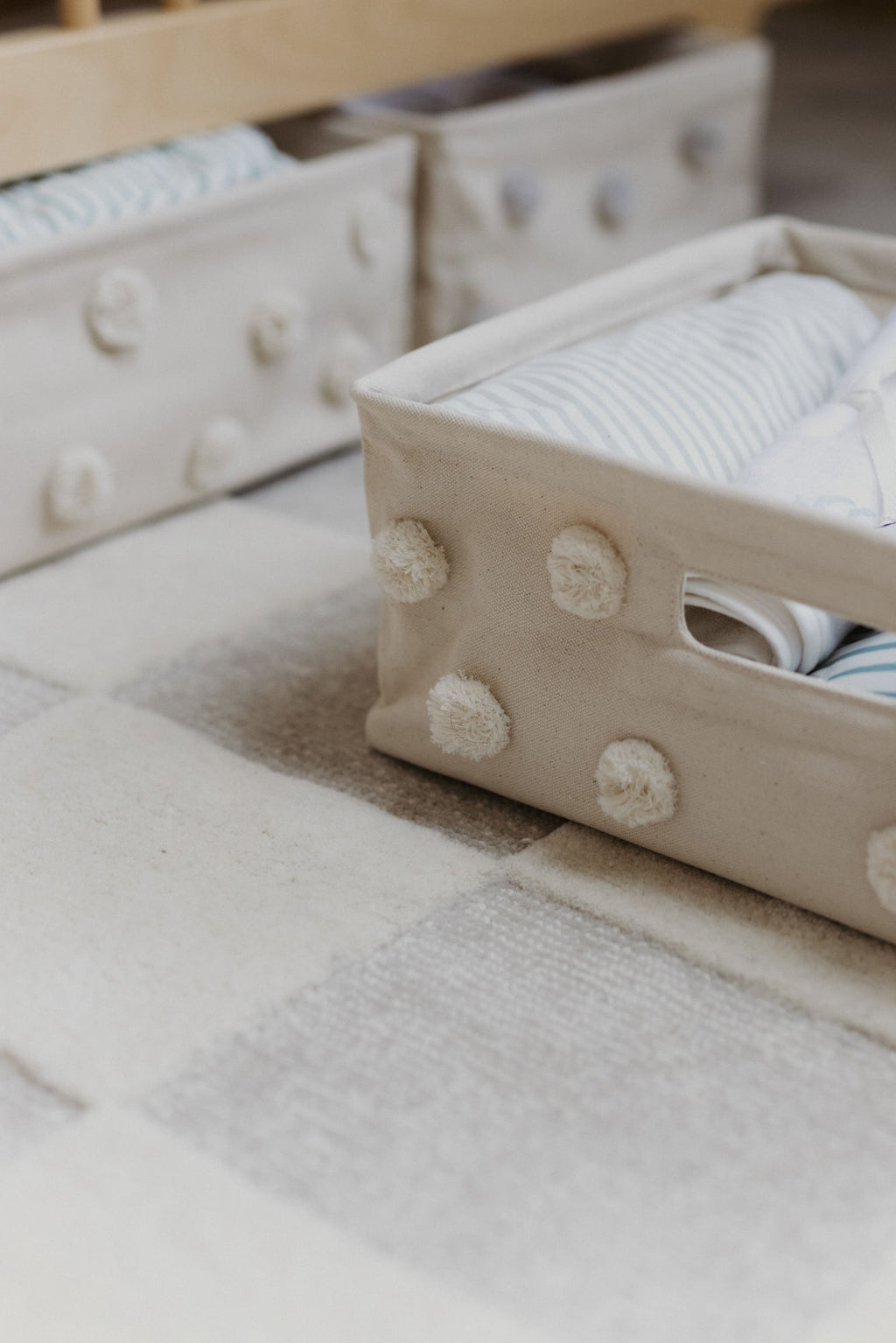pom basket hideaway natural