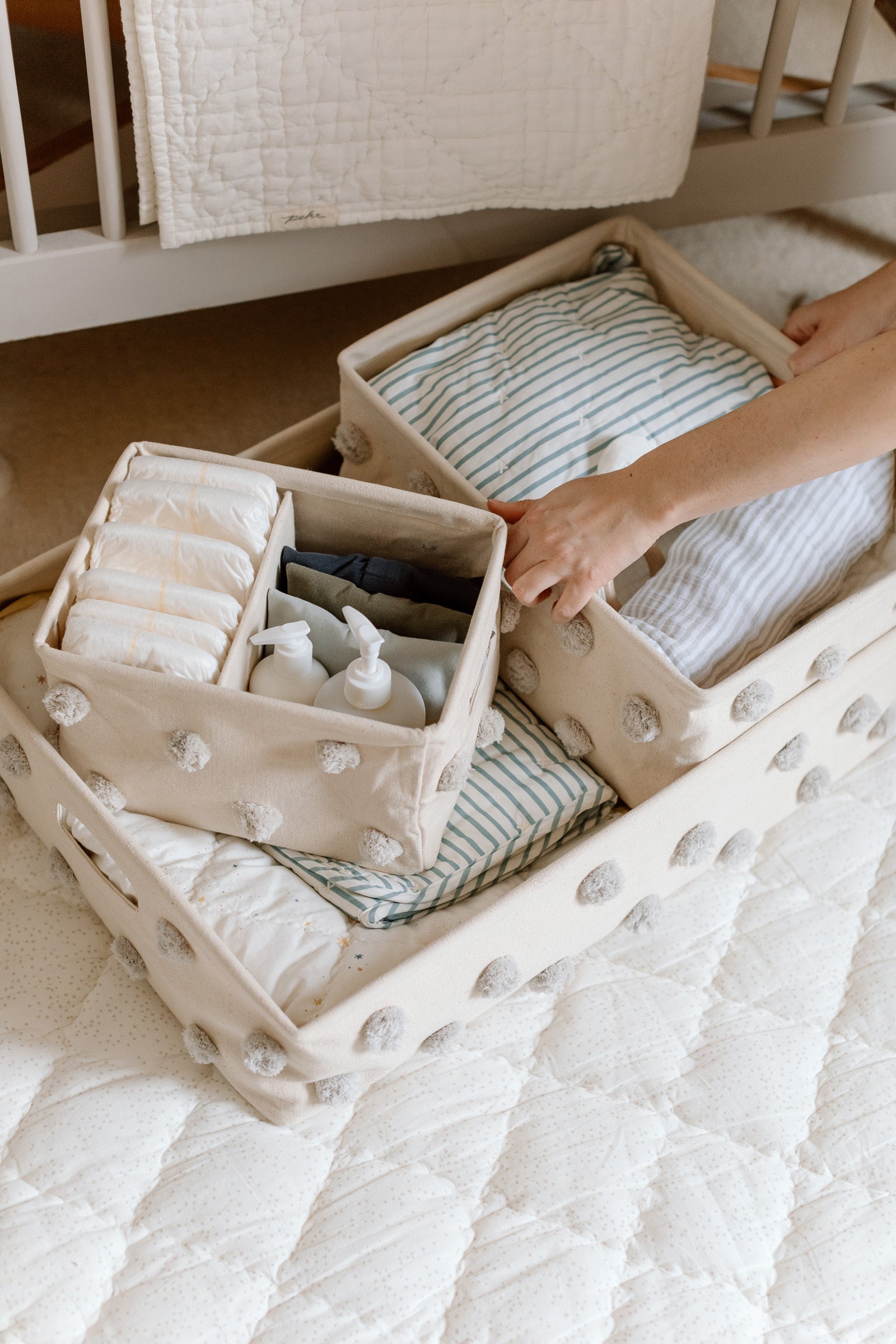 pom hideaway caddy organizer grey