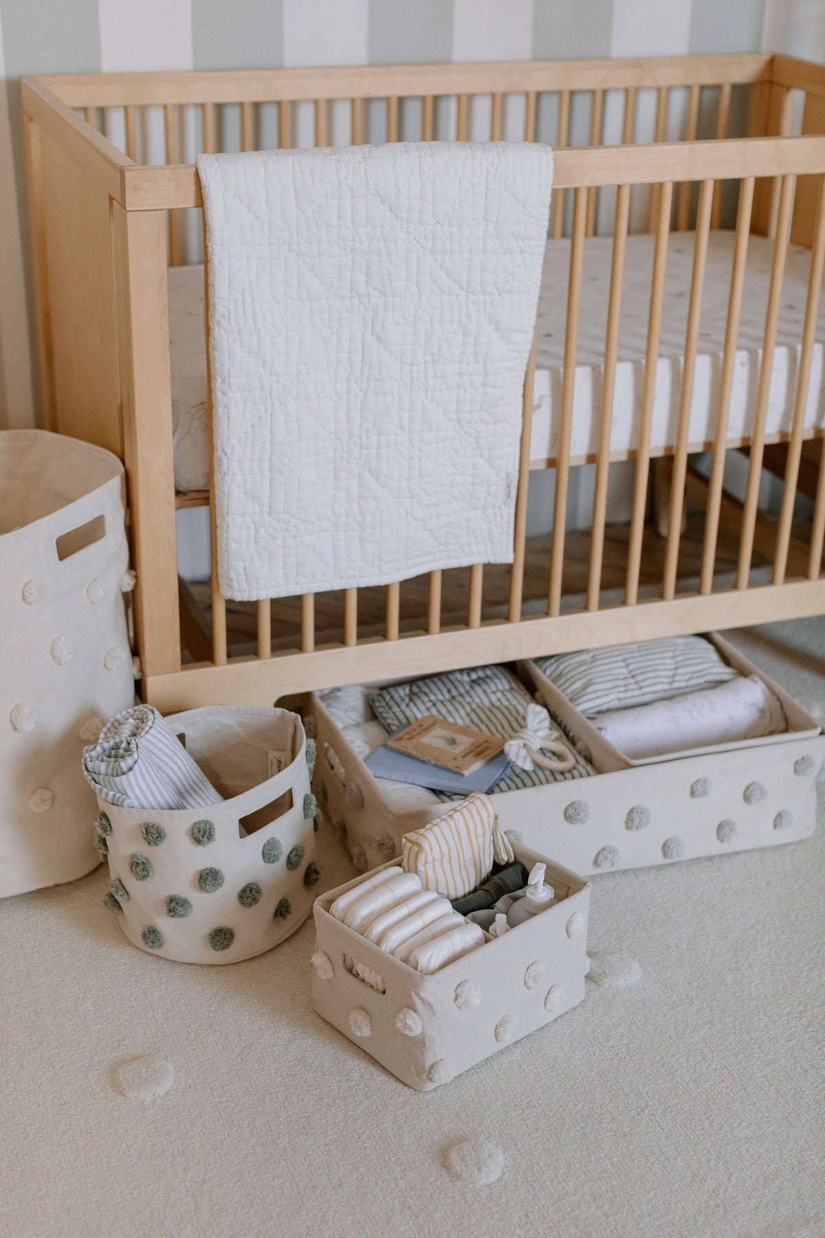 pom hideaway caddy organizer natural