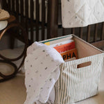 Printed Cube - Stripes Away Sea