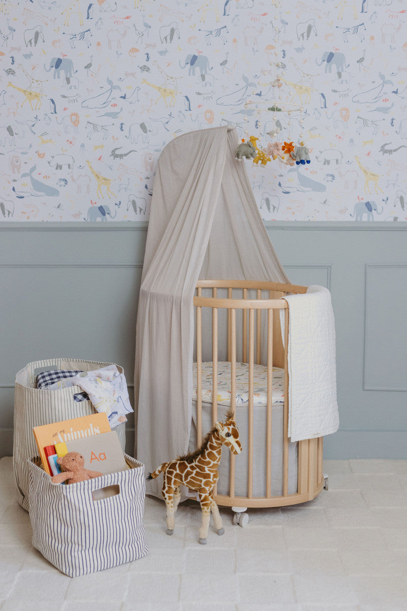 Printed Cube - Stripes Away Ink Blue