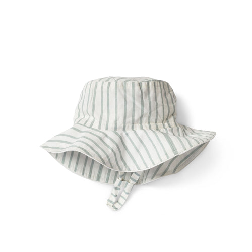 bucket hat stripes away sea in blues pattern