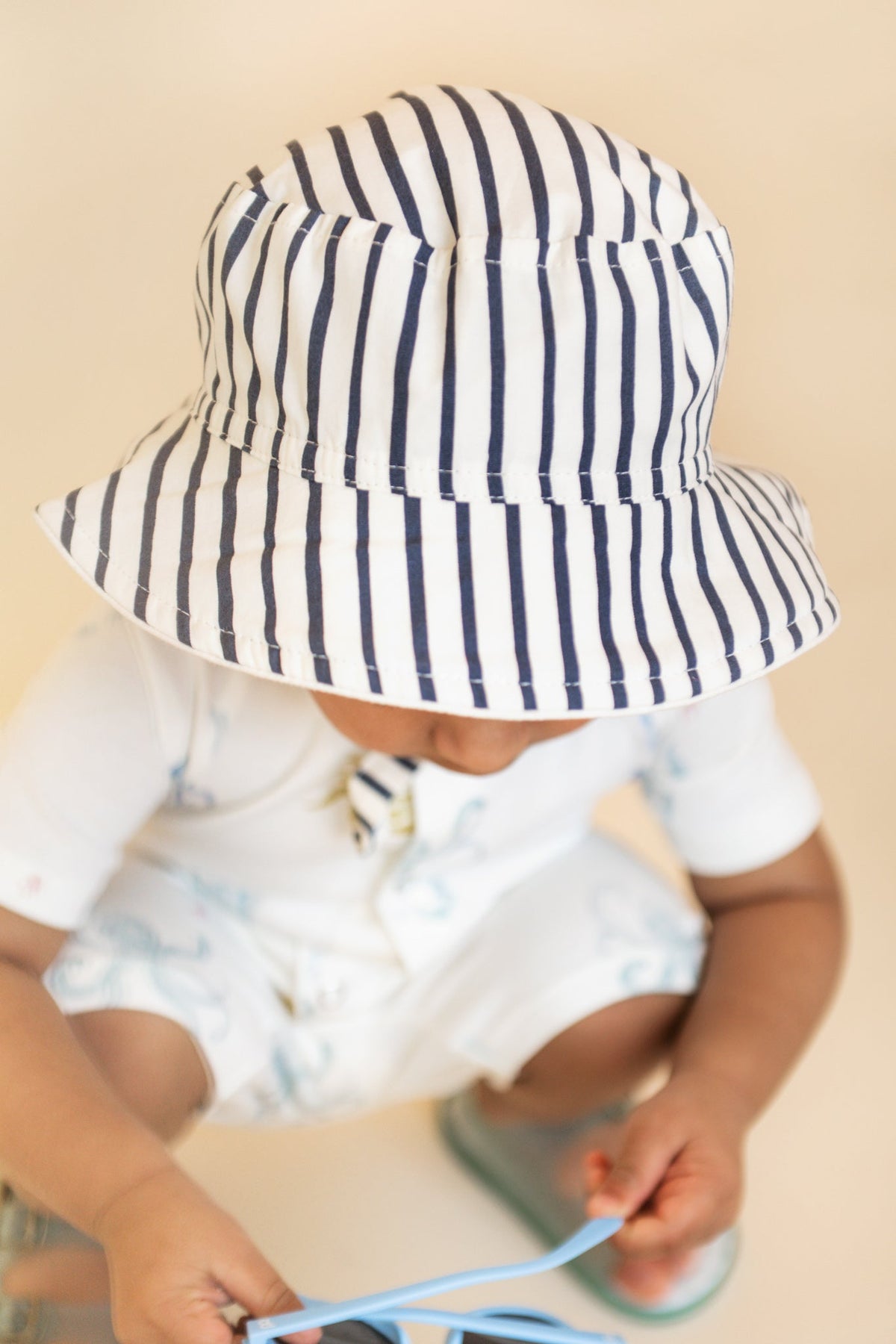 bucket hat stripes away ink blue