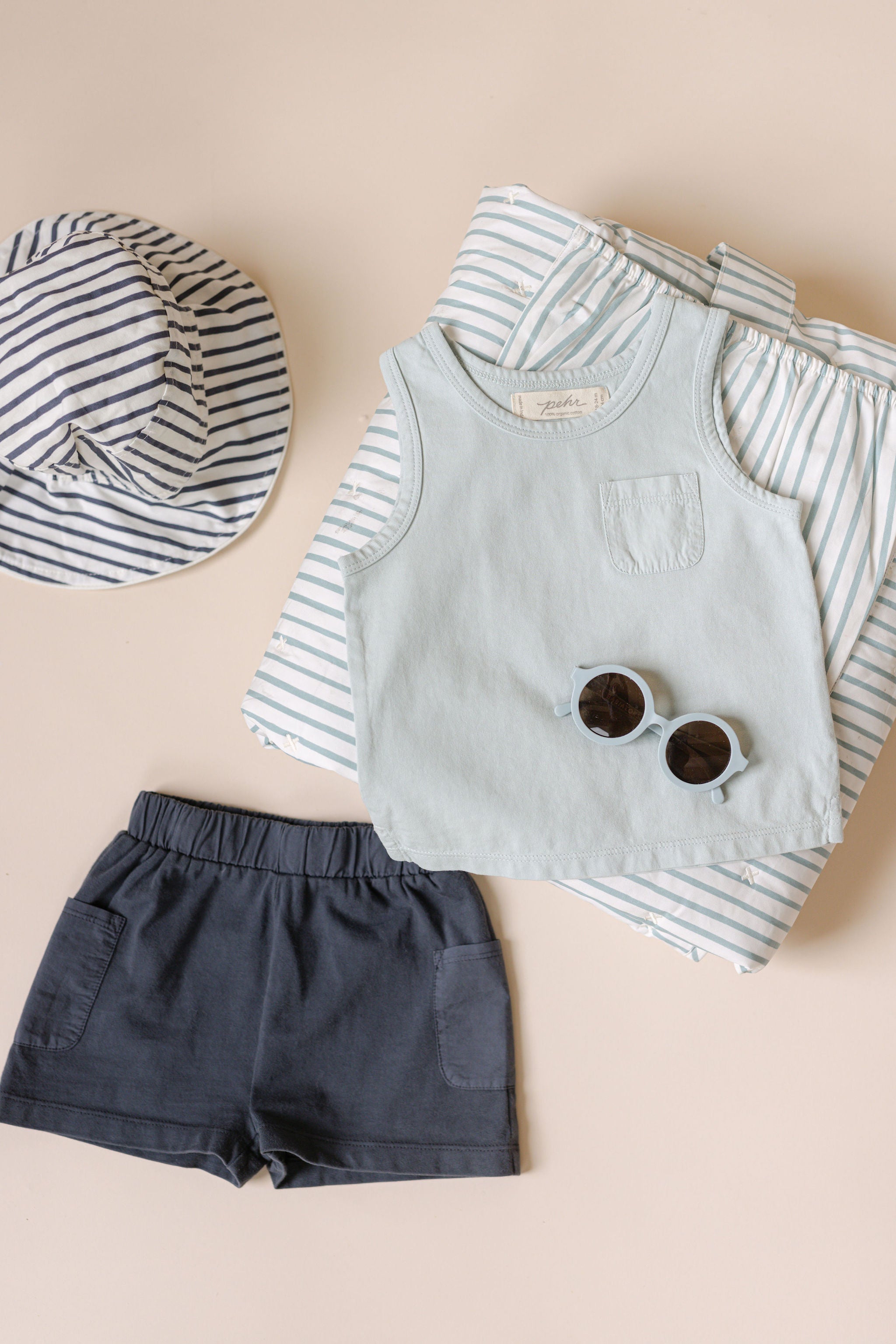 bucket hat stripes away ink blue