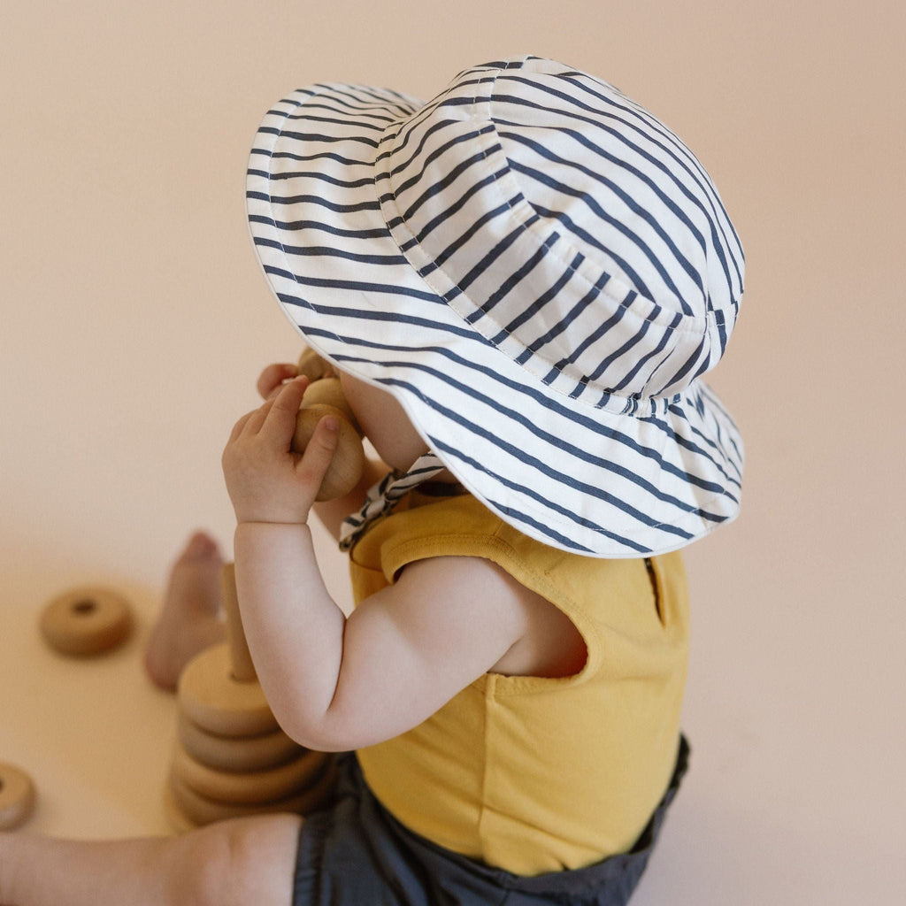 bucket hat stripes away ink blue