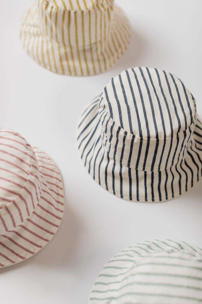 bucket hat stripes away ink blue