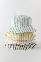 bucket hat stripes away peony