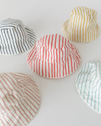 bucket hat stripes away peony
