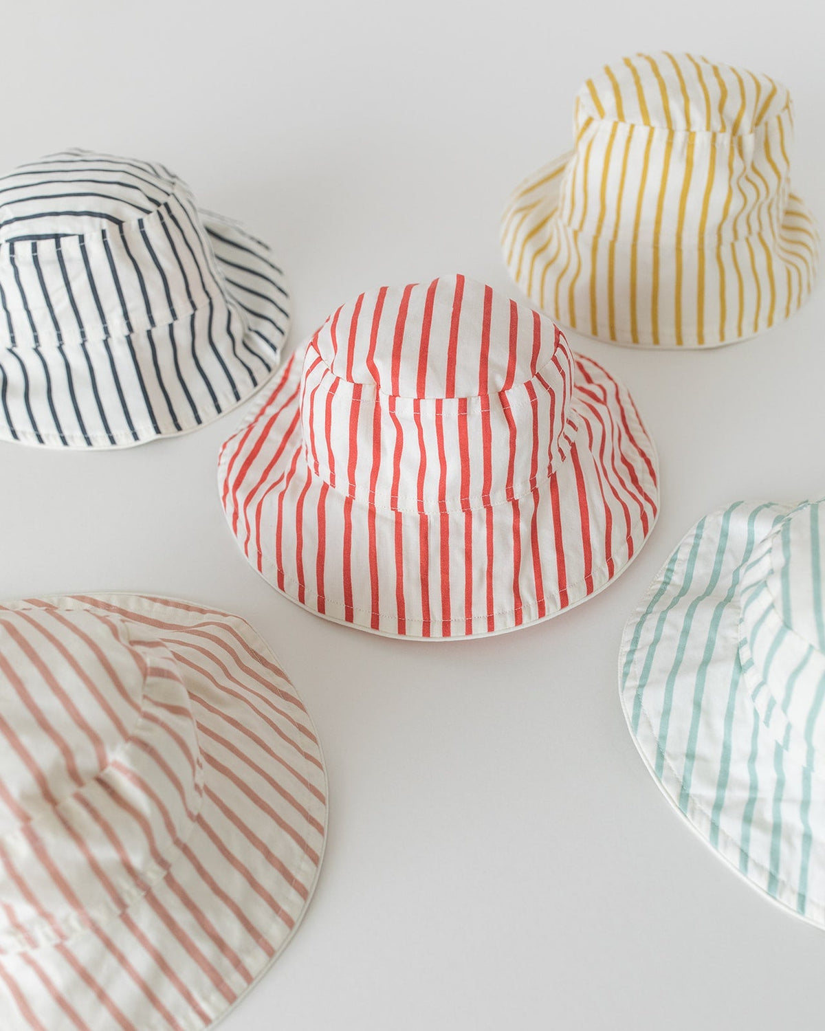bucket hat stripes away peony