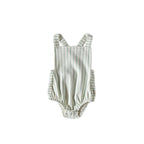 criss cross one piece stripes away sea in blues pattern