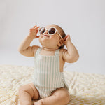 Criss-Cross One-Piece - Stripes Away Sea