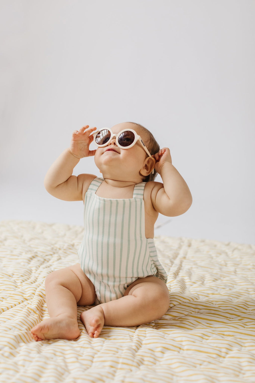 criss cross one piece stripes away sea