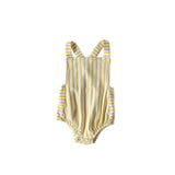 Criss-Cross One-Piece - Stripes Away Marigold
