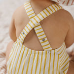 Criss-Cross One-Piece - Stripes Away Marigold