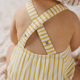Criss-Cross One-Piece - Stripes Away Marigold