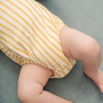 Criss-Cross One-Piece - Stripes Away Marigold