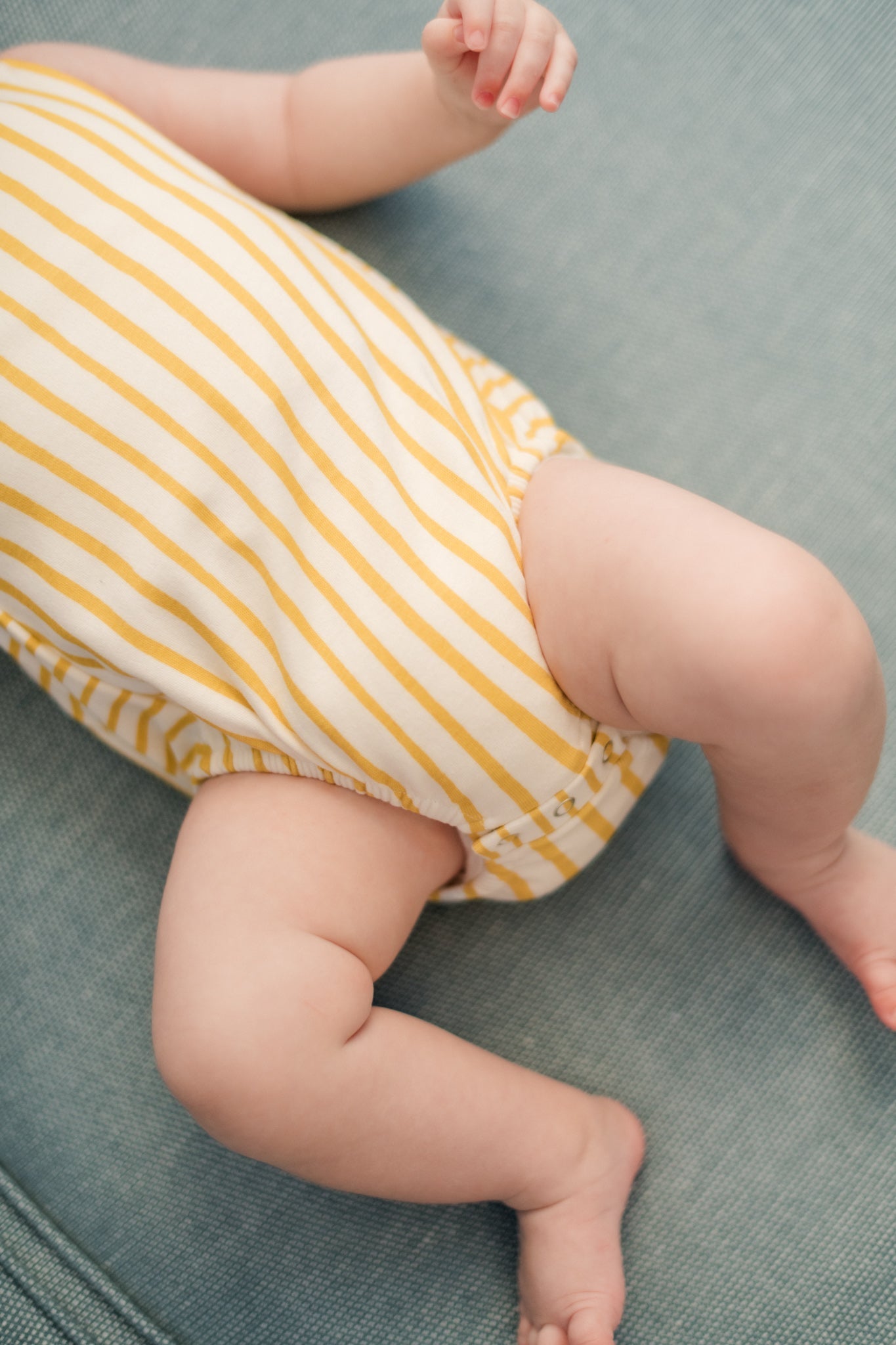 Criss-Cross One-Piece - Stripes Away Marigold