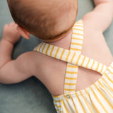 Criss-Cross One-Piece - Stripes Away Marigold