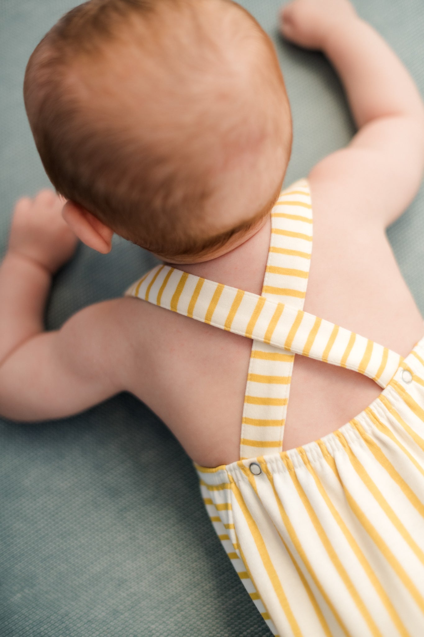 Criss-Cross One-Piece - Stripes Away Marigold