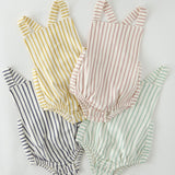 Criss-Cross One-Piece - Stripes Away Marigold