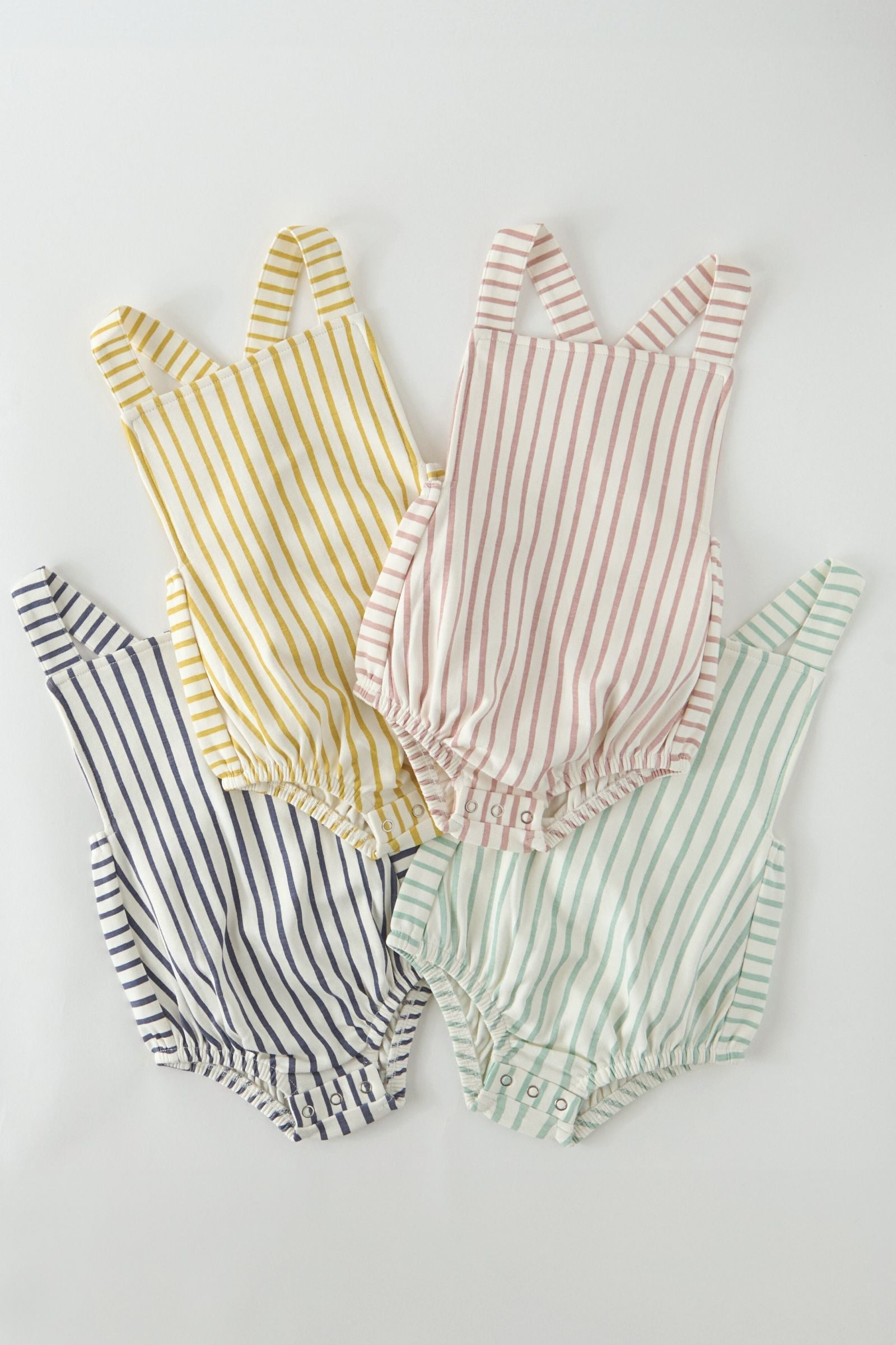 Criss-Cross One-Piece - Stripes Away Marigold