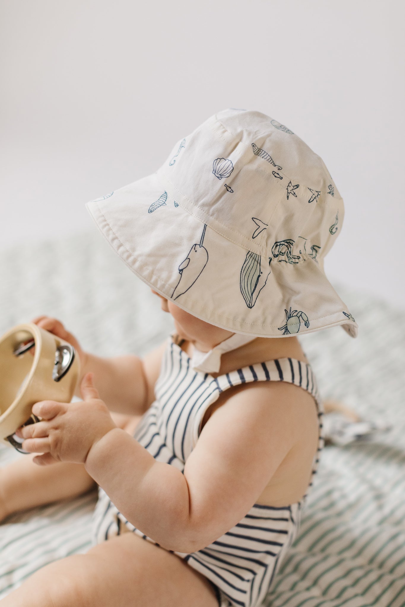 Criss-Cross One-Piece - Stripes Away Ink Blue