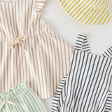 Criss-Cross One-Piece - Stripes Away Ink Blue