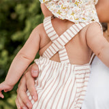 Criss-Cross One-Piece - Stripes Away Peony