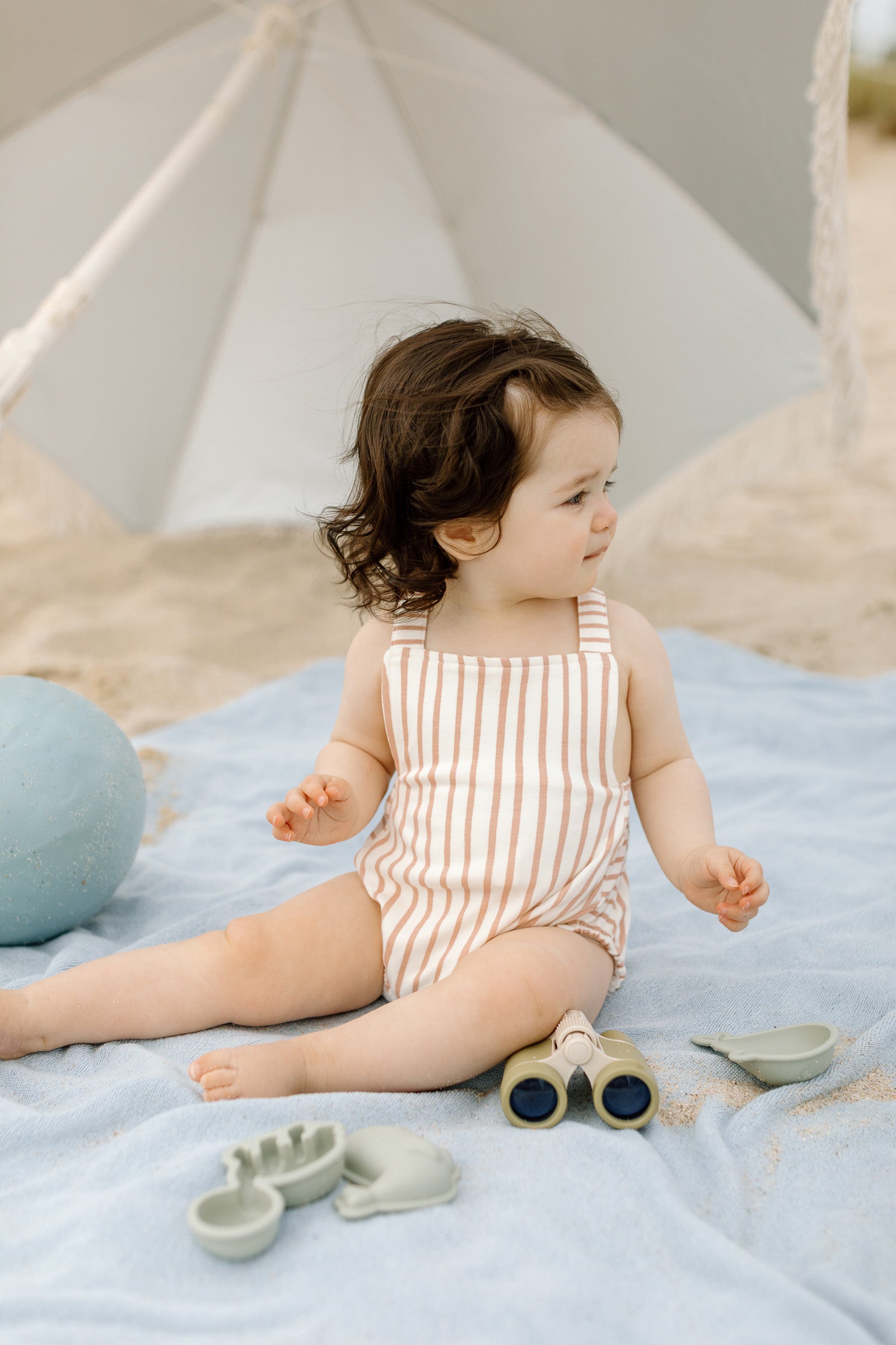 Criss-Cross One-Piece - Stripes Away Peony