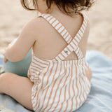 Criss-Cross One-Piece - Stripes Away Peony