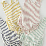 Criss-Cross One-Piece - Stripes Away Peony