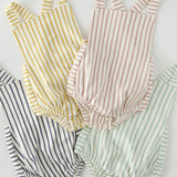 Criss-Cross One-Piece - Stripes Away Peony