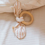 Striped Crib Sheet - Stripes Away Petal