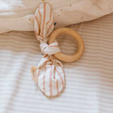 Striped Crib Sheet - Stripes Away Petal