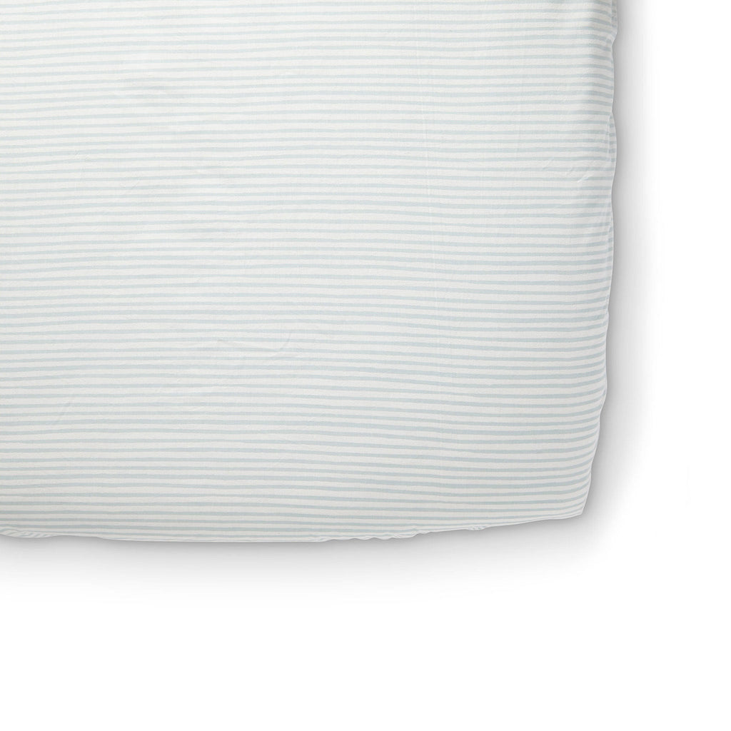 striped crib sheet stripes away sea in blues pattern