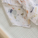 Striped Crib Sheet - Stripes Away Sea