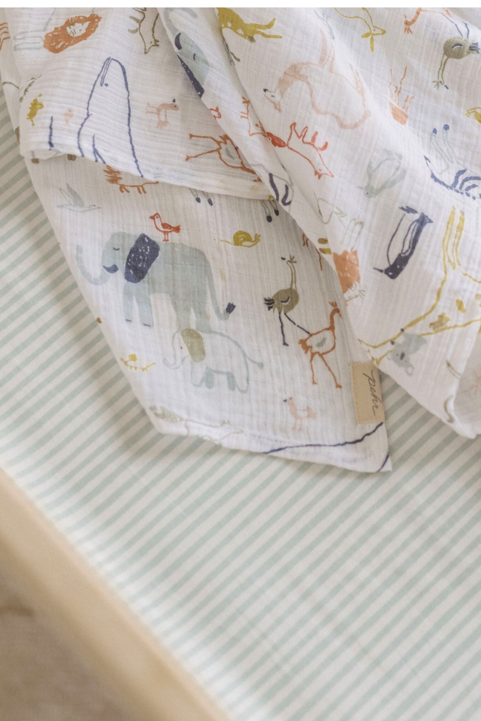 Striped Crib Sheet - Stripes Away Sea