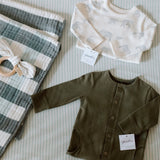 Striped Crib Sheet - Stripes Away Sea